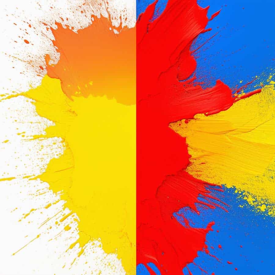 Ein Bild mit Grundfarben und Mischfarben (NF)