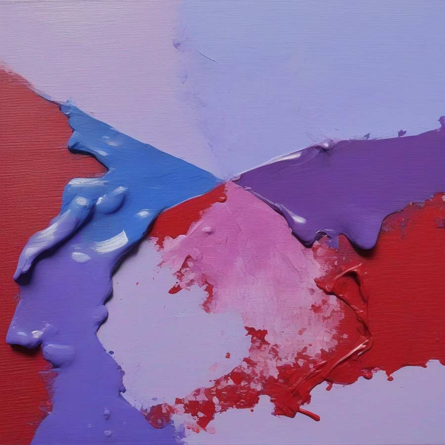 Blau und Rot zu Violett oder Lila mischen (NF)