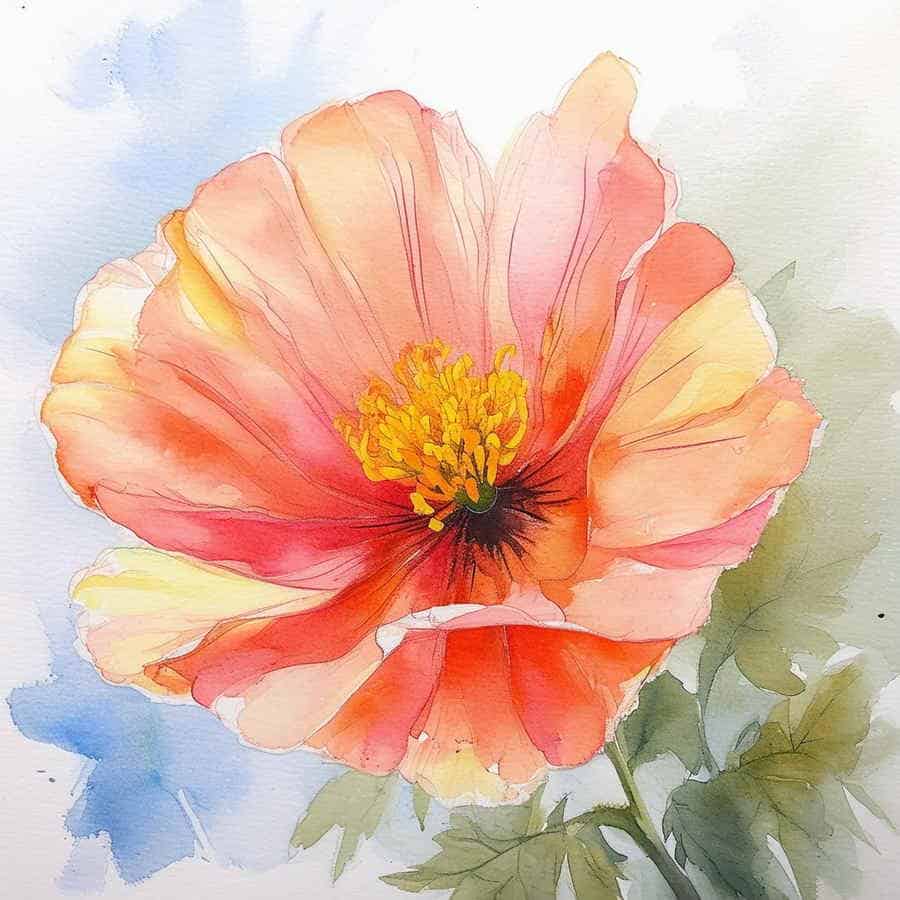 Blumenbild mit Wasserfarben (NF) Blumenbild mit Wasserfarben (NF)