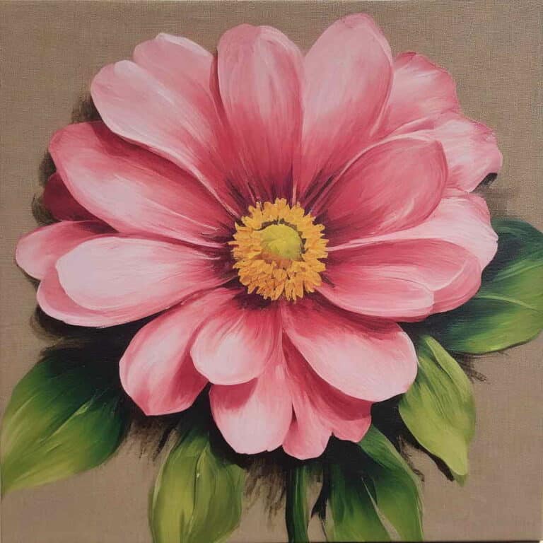 lll Blume auf Leinwand malen | | kreative-kunsttechniken.de