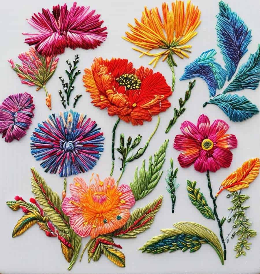 Blumen-Stickkunst (NF)