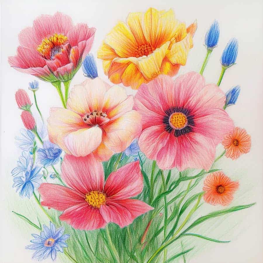 Buntstift Blumenbild (NF) Buntstift Blumenbild (NF)