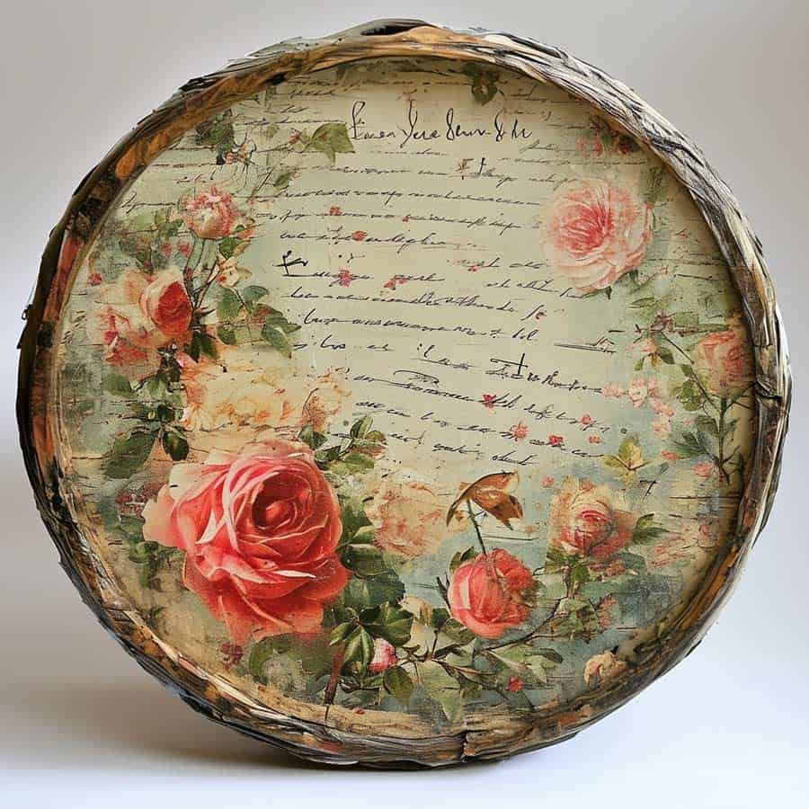Tablett mit Decoupage (NF)