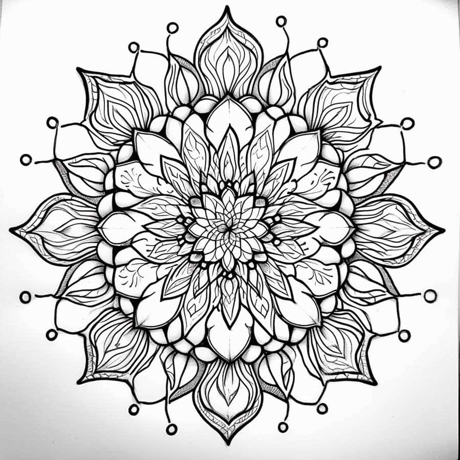 Einfache Mandala Zeichnung (NF) Einfache Mandala Zeichnung (NF)