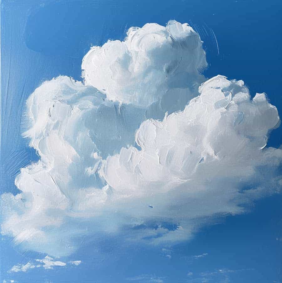 Gemaltes Wolkenbild mit Acryl (NF)