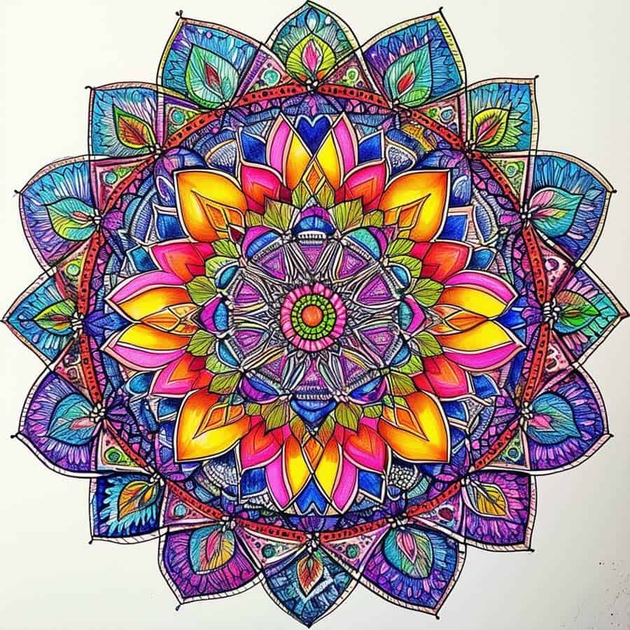 Mandala Zeichnung in Farbe (NF) Mandala Zeichnung in Farbe (NF)