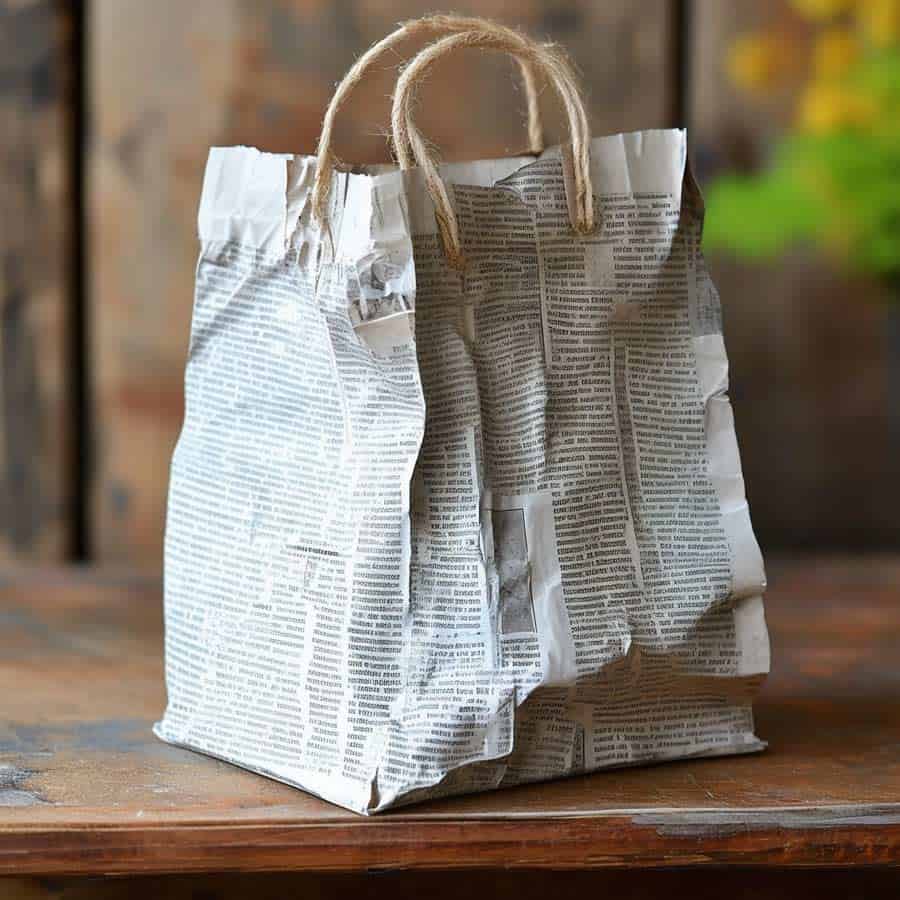 Papiertasche aus Zeitung gebastelt (NF)