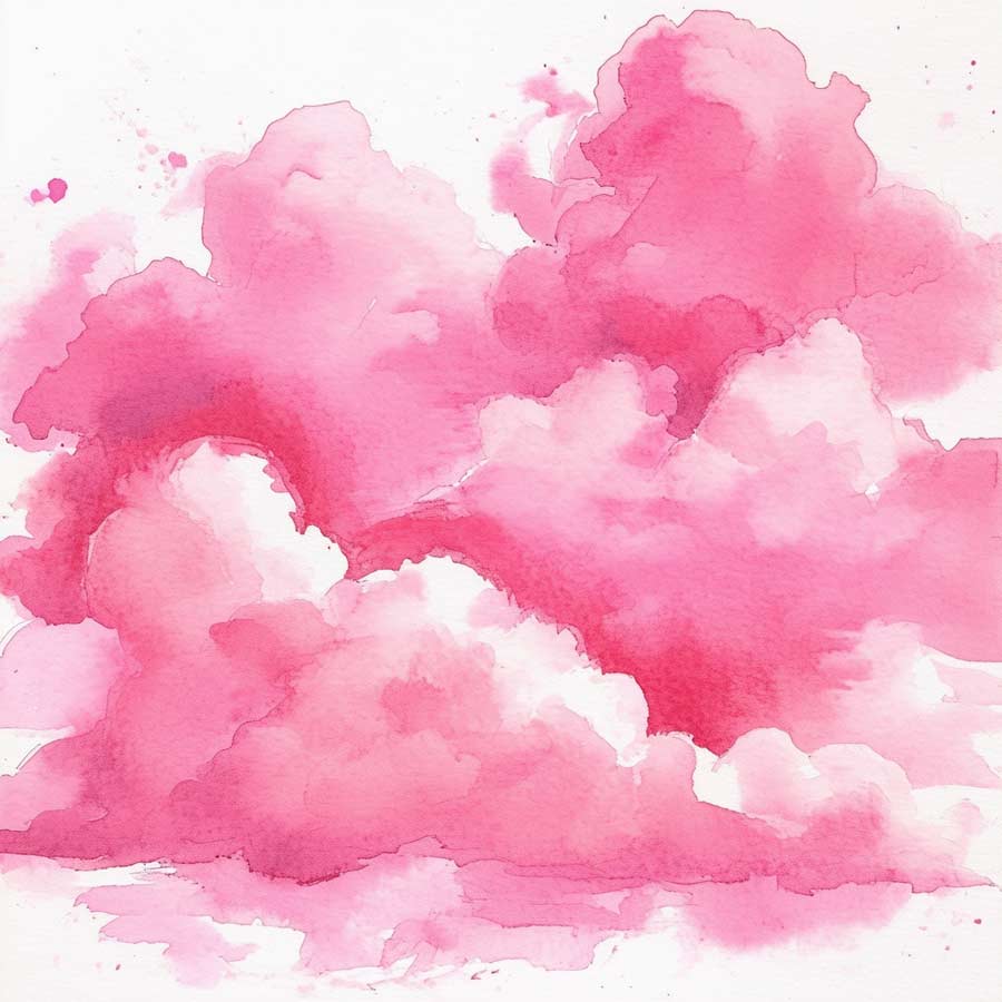 Rosa Wolken mit Aquarell malen (NF) Rosa Wolken mit Aquarell malen (NF)