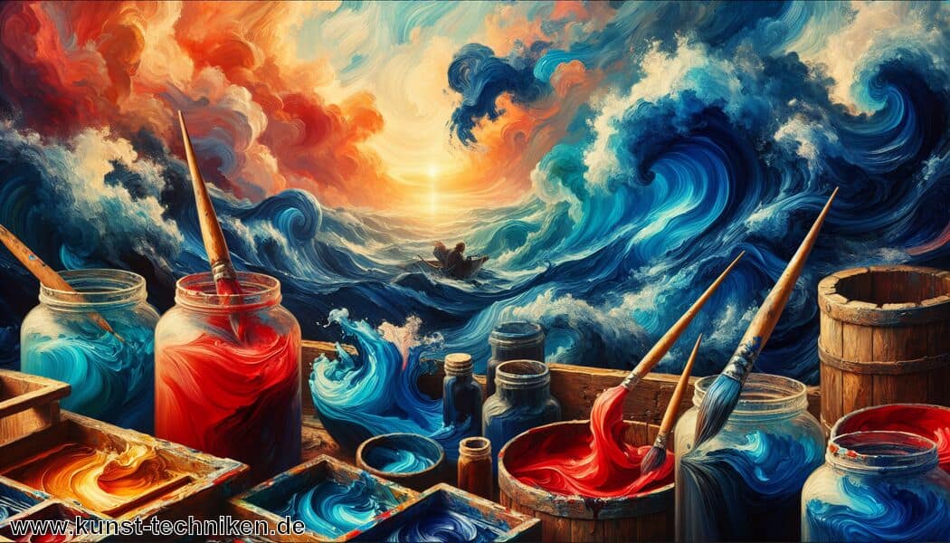 Blau und rot mischen