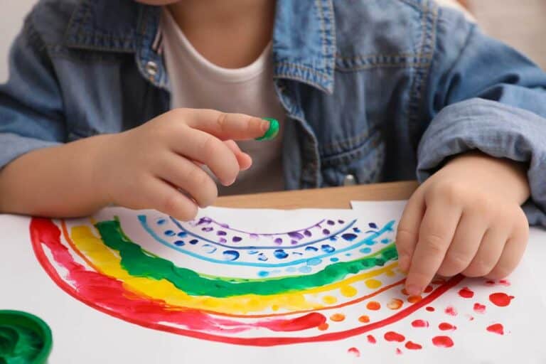 Mehr über den Artikel erfahren Basteln mit Fingerfarbe