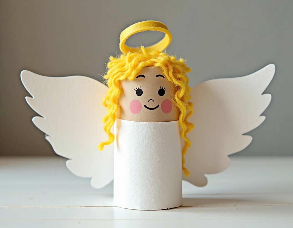 Engel basteln aus Klopapierrolle (NF)
