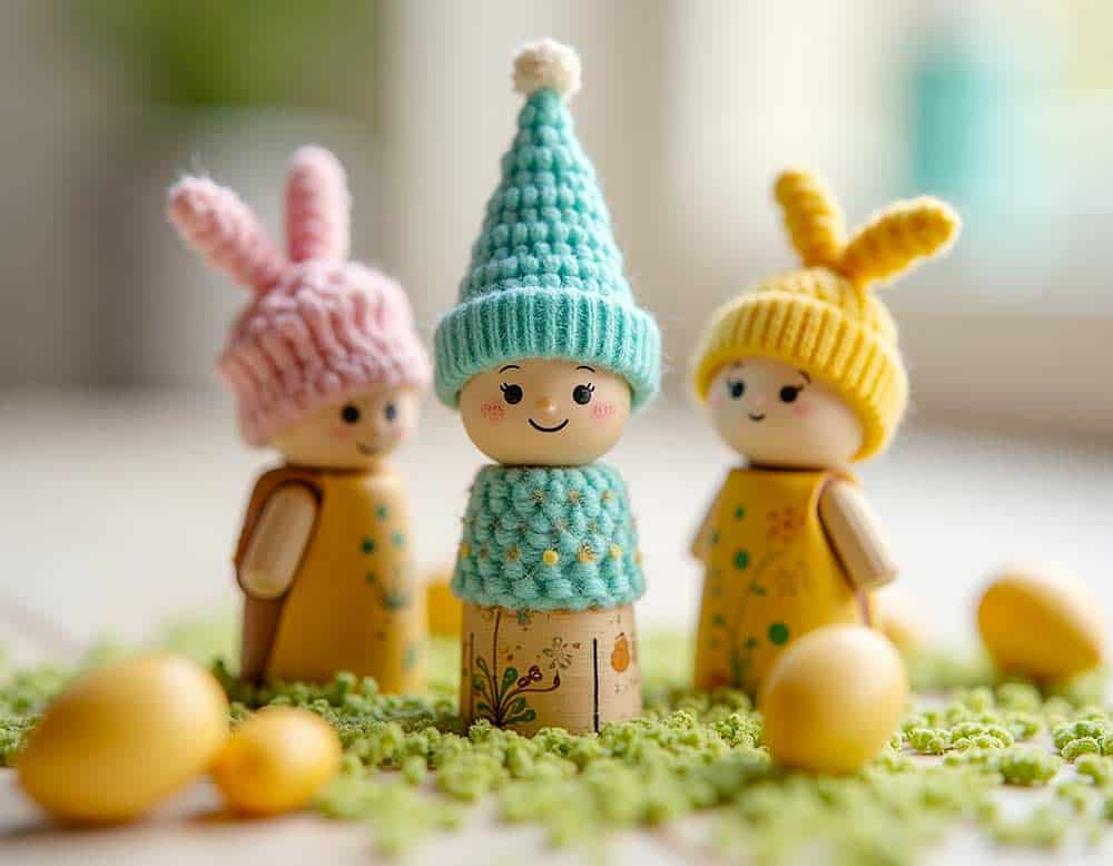 Lustige Figuren aus Kork zu Ostern basteln Lustige Figuren aus Kork zu Ostern basteln