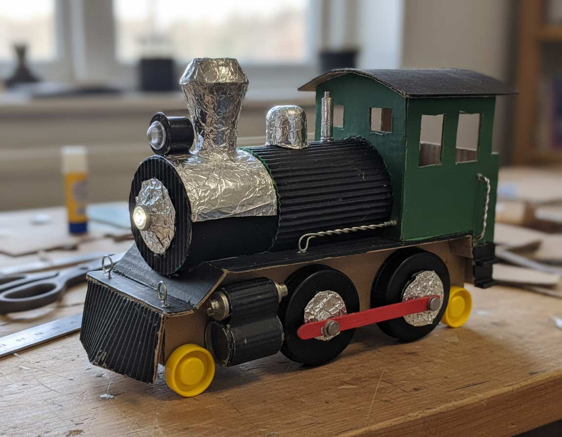Gebastelte Dampflok Gebastelte Dampflok