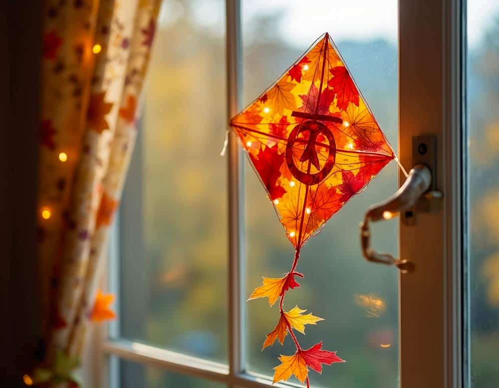 Fensterdrache mit Dekoration Fensterdrache mit Dekoration