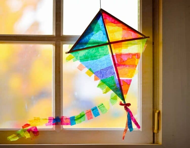 Fensterdrachen basteln