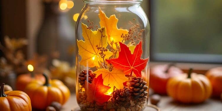 Herbstdeko im Weckglas selber machen