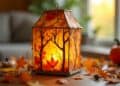 Tischlaterne basteln für den Herbst