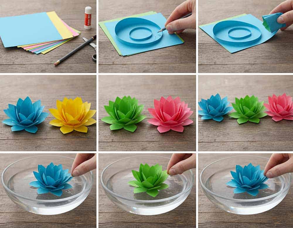 Wasserblume basteln – Anleitung Wasserblume basteln – Anleitung