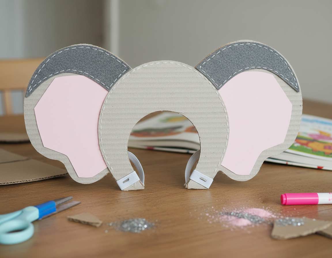 Elefantenohren aus Papier und Pappe selber machen - eine zweite Variante