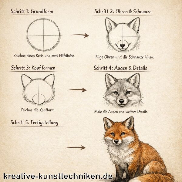 Wie zeichnet man einen Fuchs?