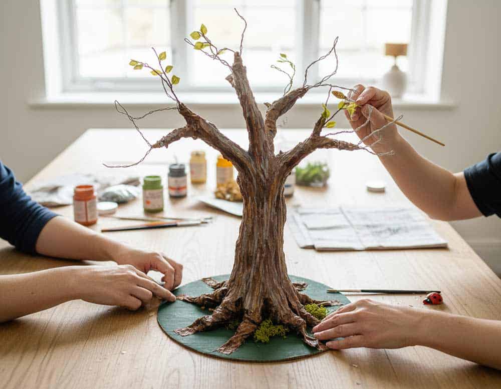 Baum aus Pappmache basteln - Teil 2 der Anleitung