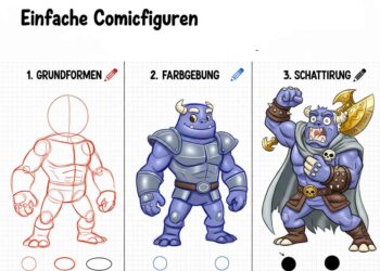 Einfache Comicfiguren zeichnen Anleitung