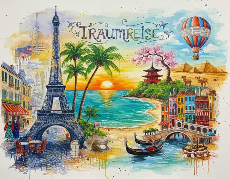 Mehr über den Artikel erfahren Reisecollage malen