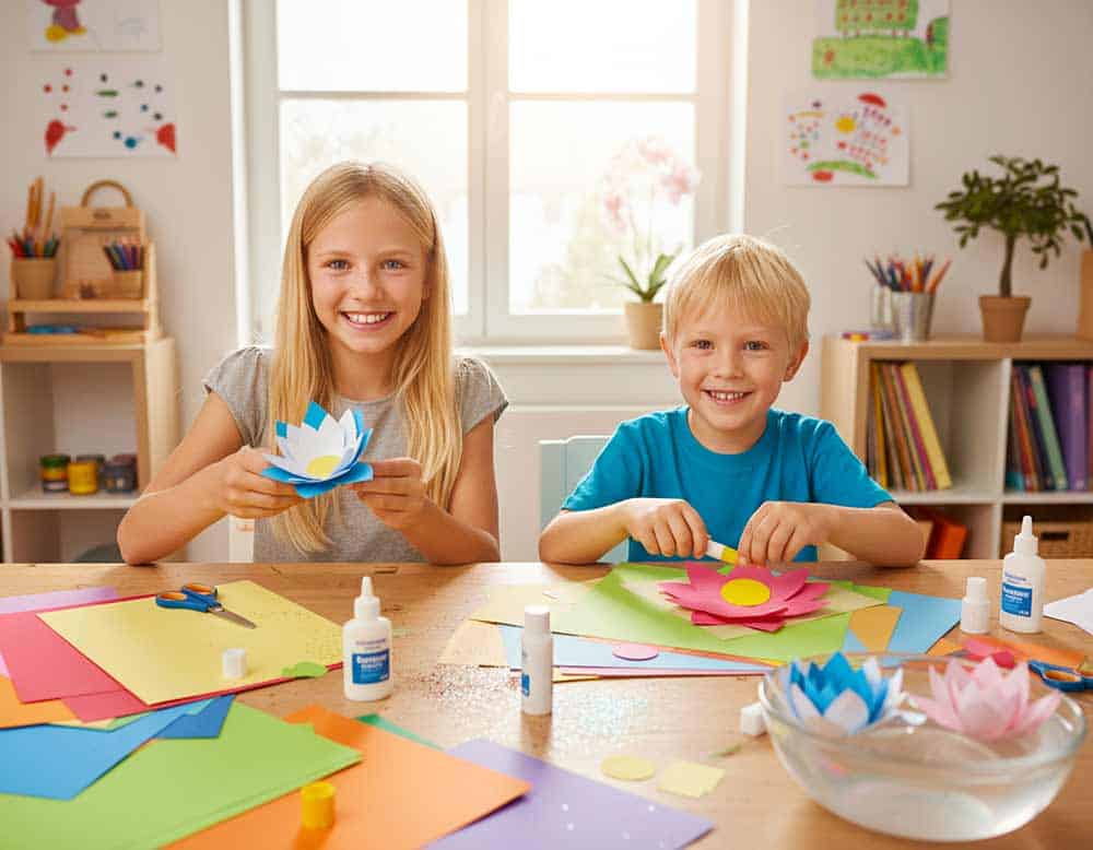 Wasserblume basteln mit Kindern Wasserblume basteln mit Kindern