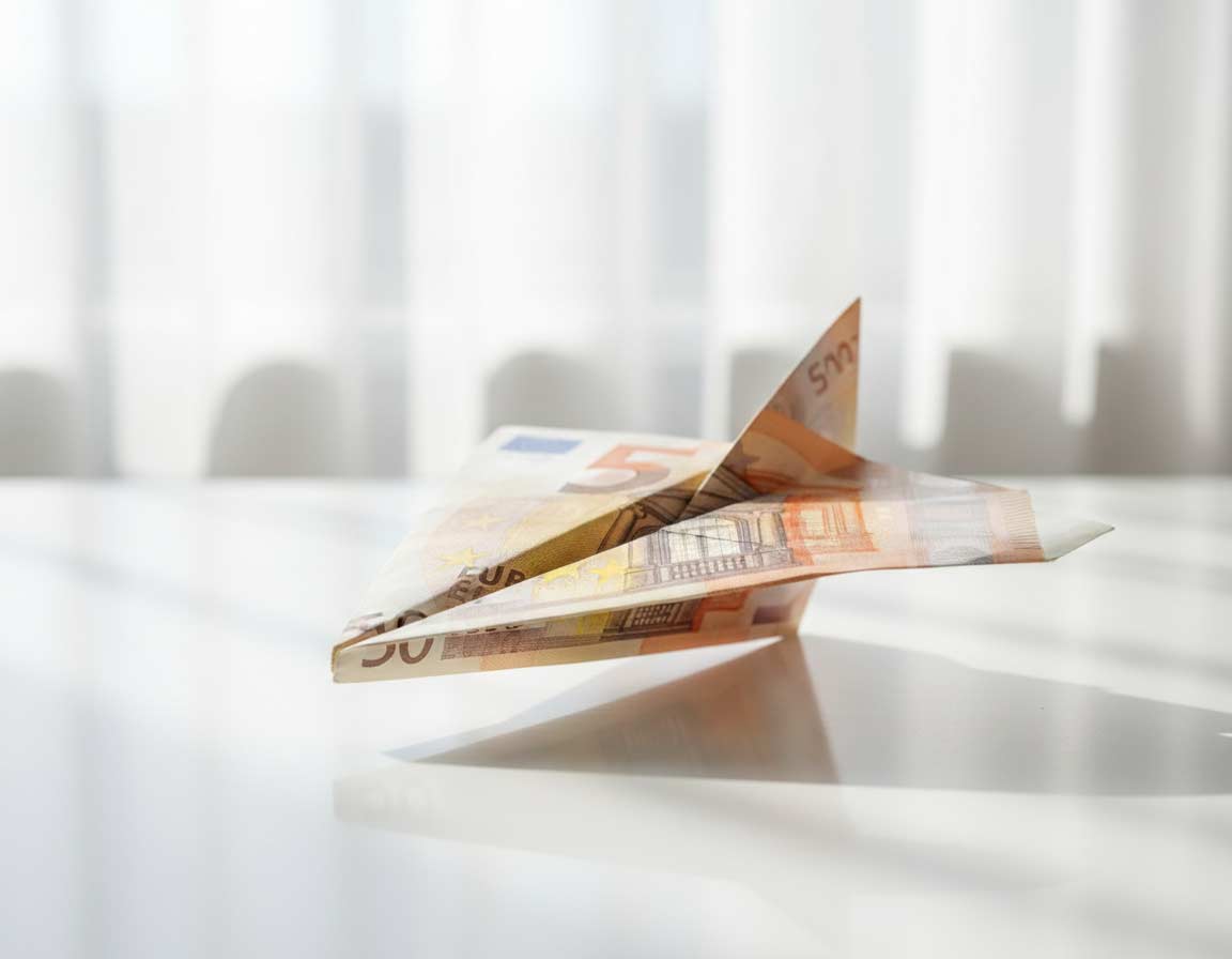 Flugzeug aus Geldschein falten Flugzeug aus Geldschein falten
