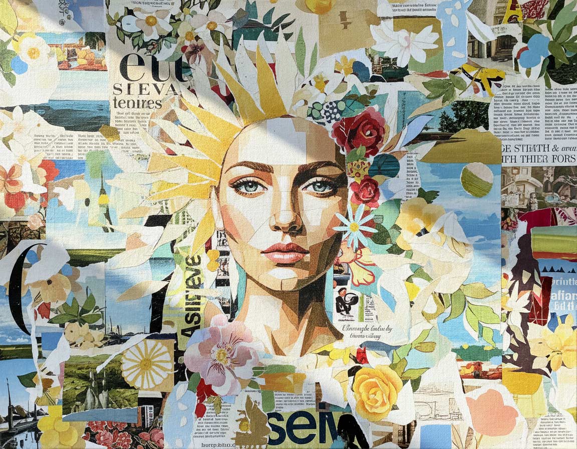 Collage aus Zeitschriften Collage aus Zeitschriften