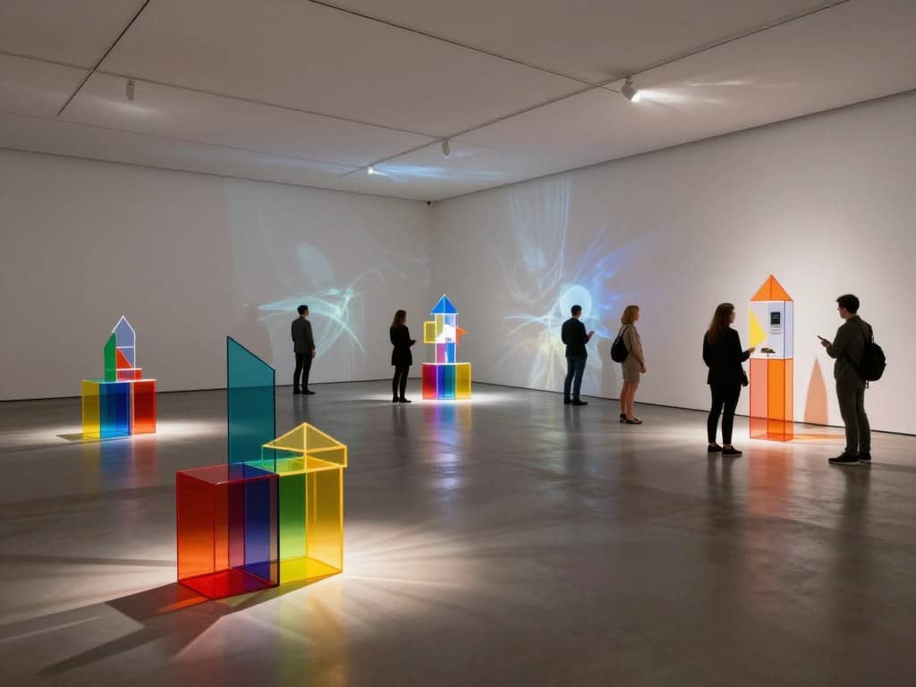Interaktive Kunstinstallation im Raum