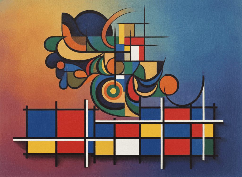 Berühmte abstrakte Künstler – Kandinsky und Mondrian als Pioniere der geometrischen Abstraktion