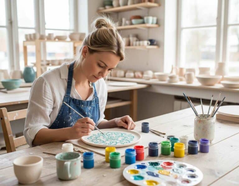 Mehr über den Artikel erfahren Tonteller bemalen