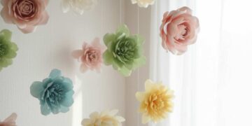 Papierblumen zum Aufhängen