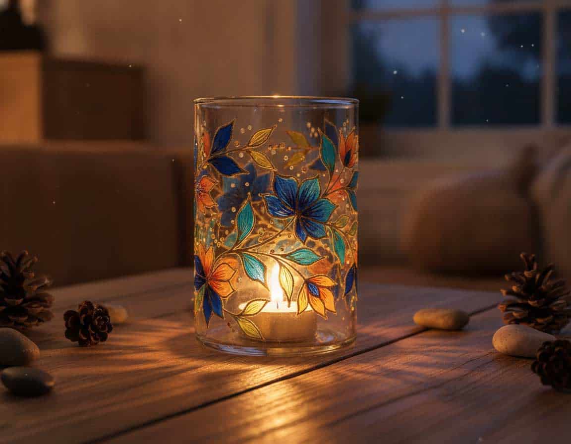 DIY Windlicht Glas DIY Windlicht Glas