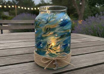 Windlicht Glas Bemalen