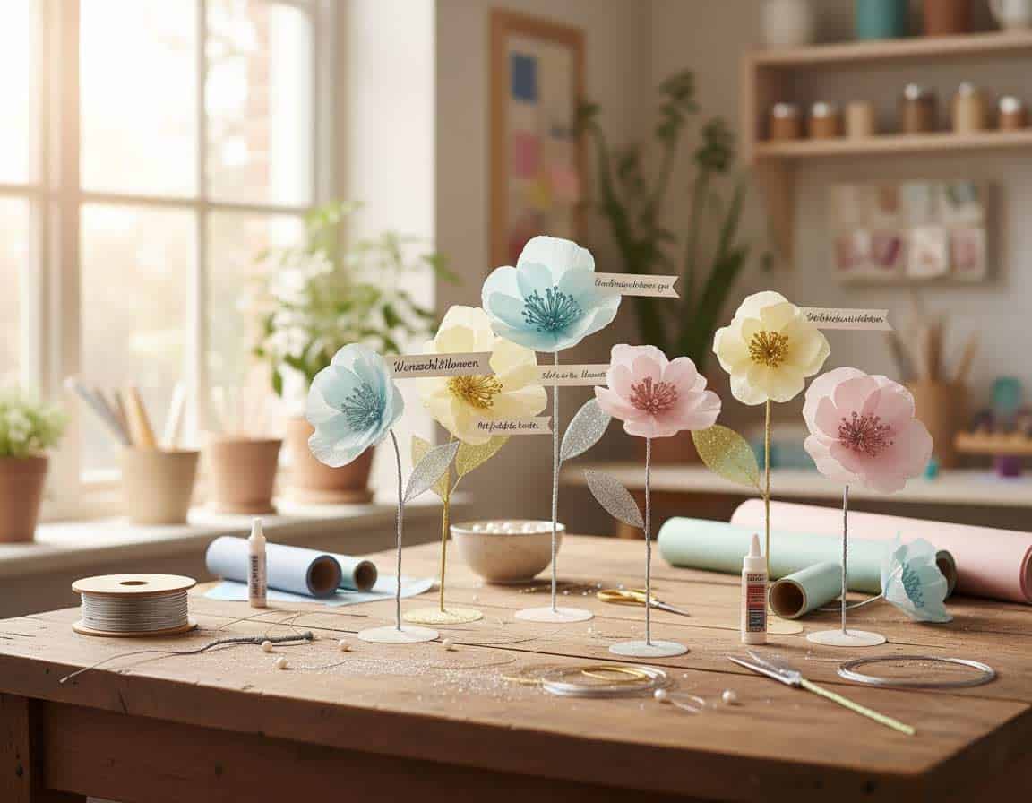 Zauberhafte Blumen mit Wünsche Zauberhafte Blumen mit Wünsche