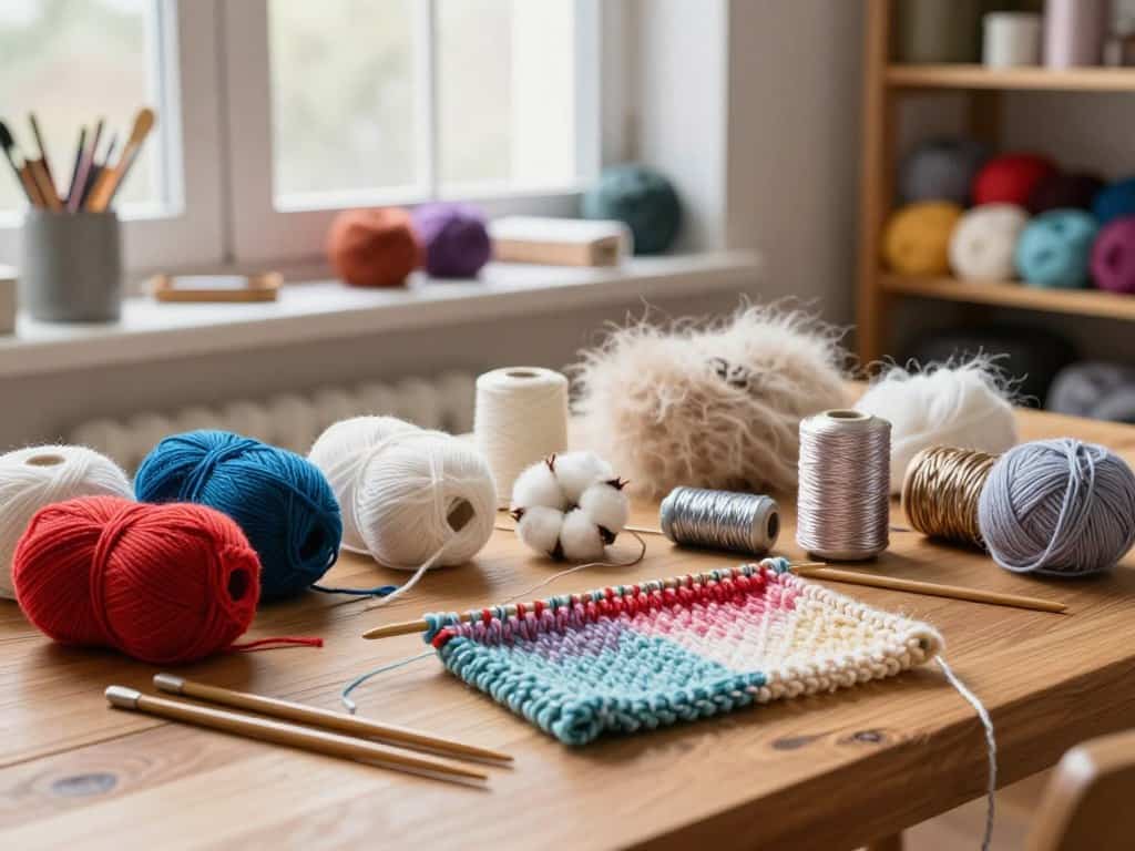 Schnelle Strickideen – verschiedene Garne und Nadeln für zügige Projekte