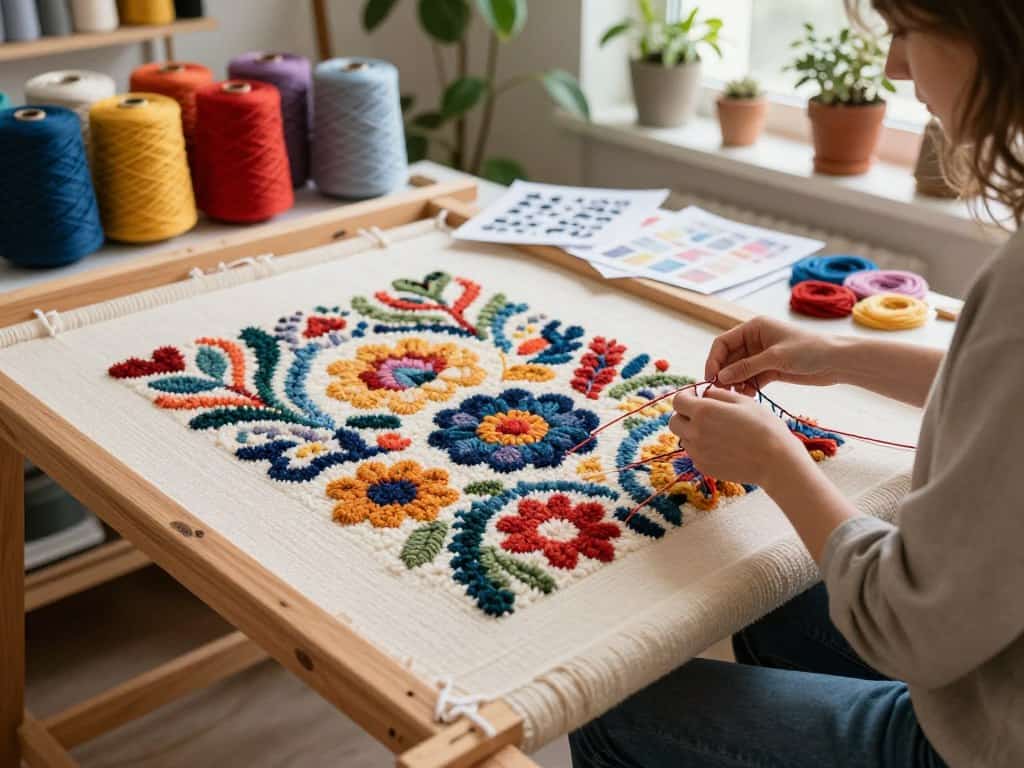 Teppich knüpfen – Knüpftechnik und gleichmäßiger Flor