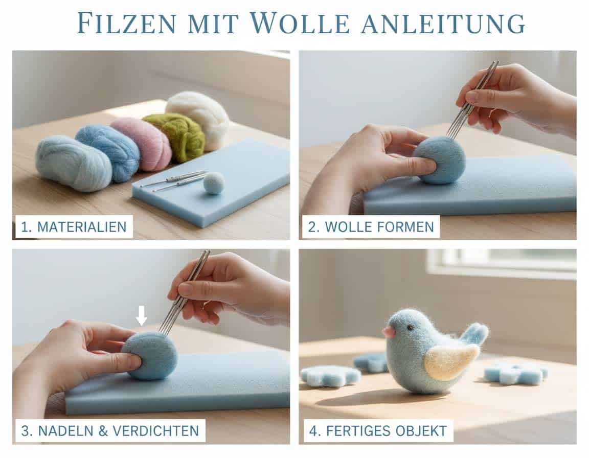 Filzen mit Wolle Anleitung Filzen mit Wolle Anleitung