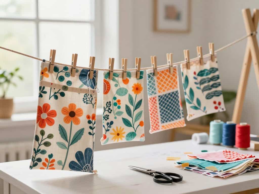 Kreative Designs für den Wäscheklammersack – verschiedene Stoffe und Muster