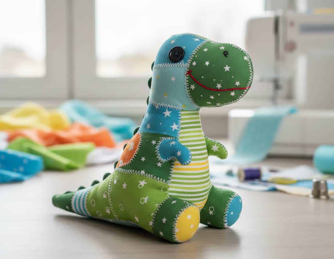 Dino Figur selber nähen Dino Figur selber nähen – Schnittmuster und Vorbereitung