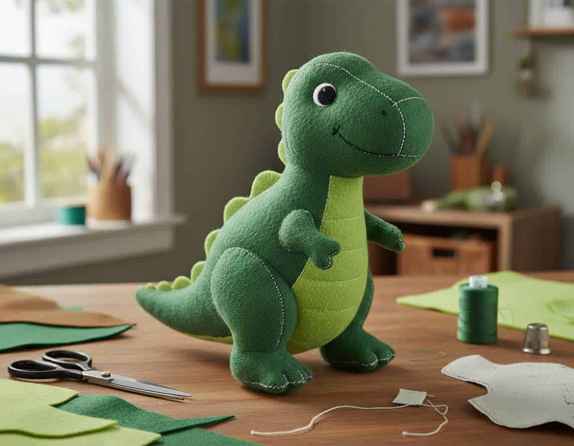 Dino Kuscheltier selber nähen Dino Kuscheltier selber nähen – Schritt für Schritt